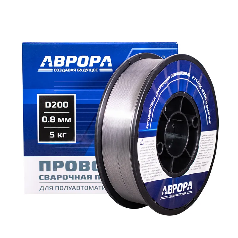 Проволока порошковая E71T-GS d.0.8 мм 5.0кг D200 NO GAS