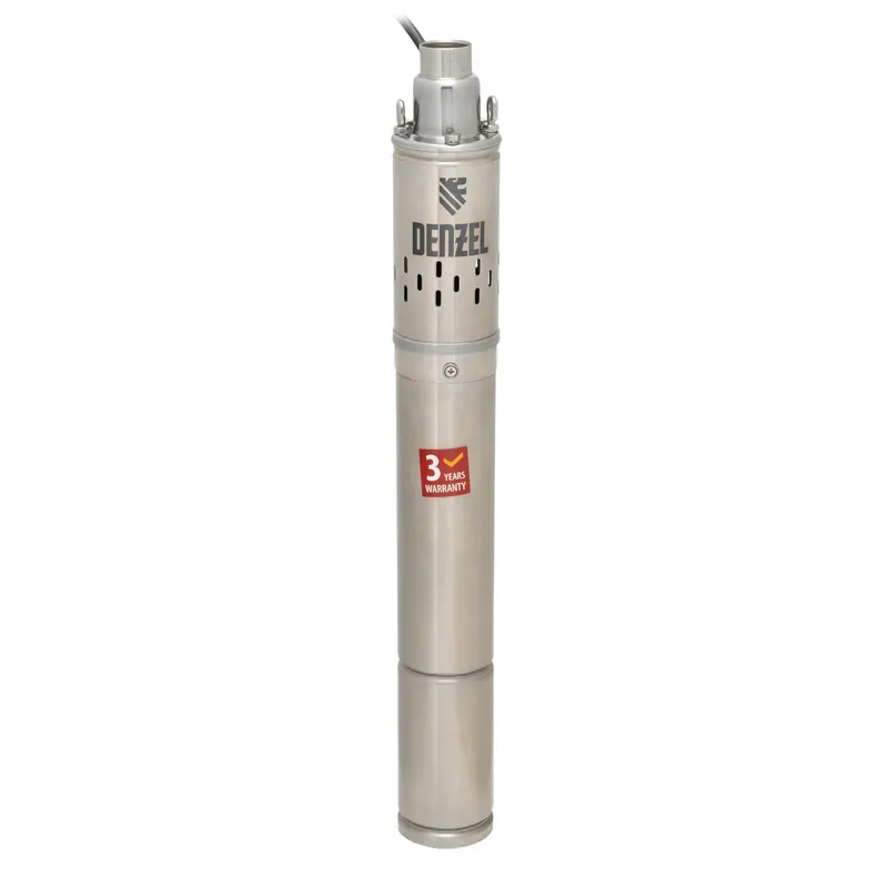 Скважинный насос DWS-3-75, винтовой, диаметр 3", 500 Вт, 1600 л/ч, напор 75 м Denzel