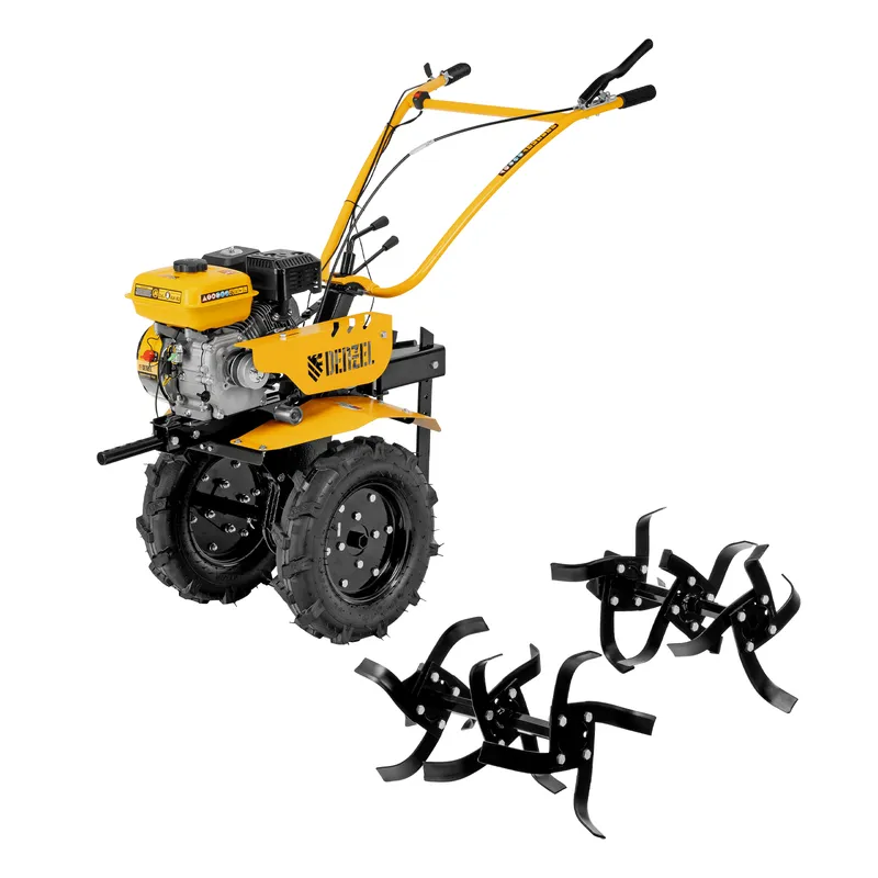 Мотоблок DPT-270S, 7 л.с., ремен.сцеп, фрез 3х4, ШОМ, передачи 2В/1Н Denzel