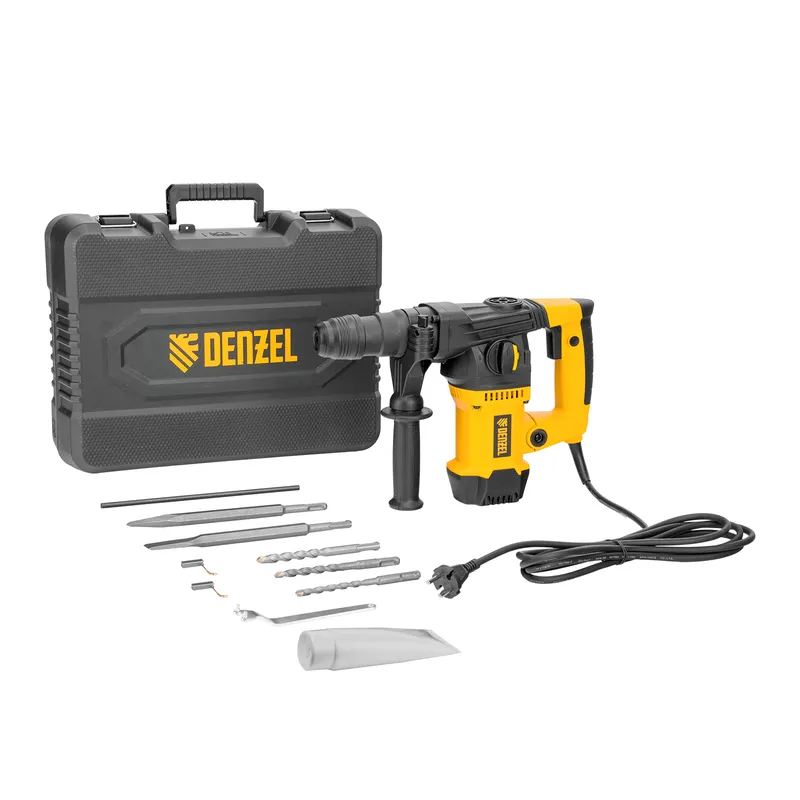 Перфоратор электрический RHVB-1250-32, SDS-plus, 1250 Вт, 5,5 Дж, 4 реж. Denzel