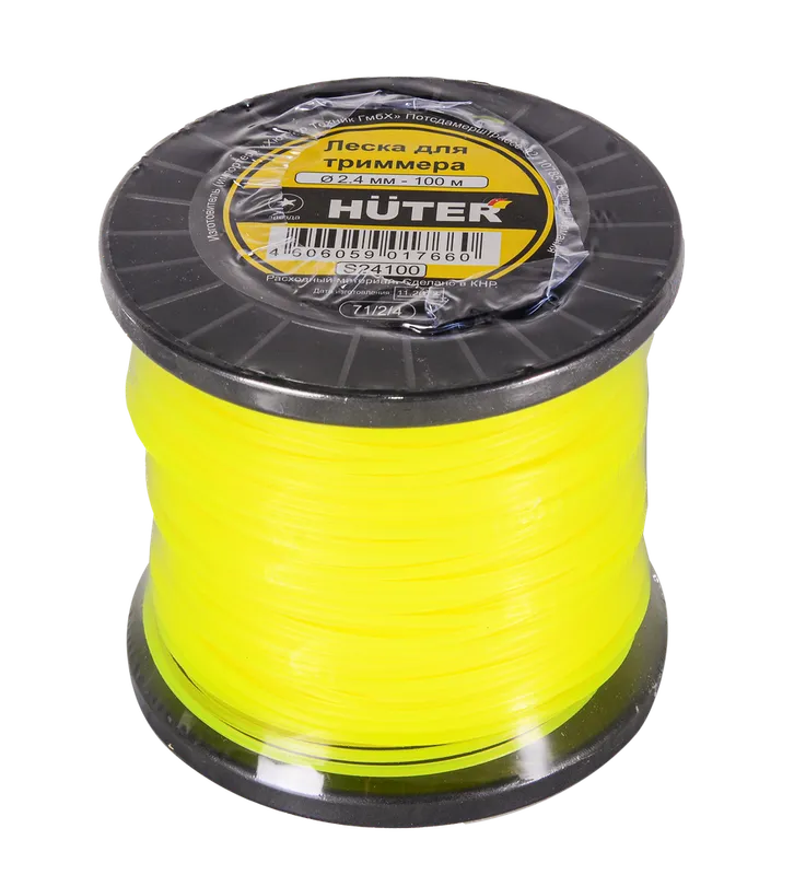 Леска Huter S24100 для триммера, 2.4 мм, звезда