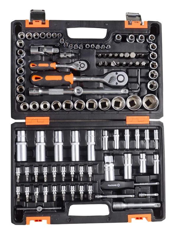 Набор инструментов, 1/2", 1/4", CrV, в кейсе 108 предметов Вихрь