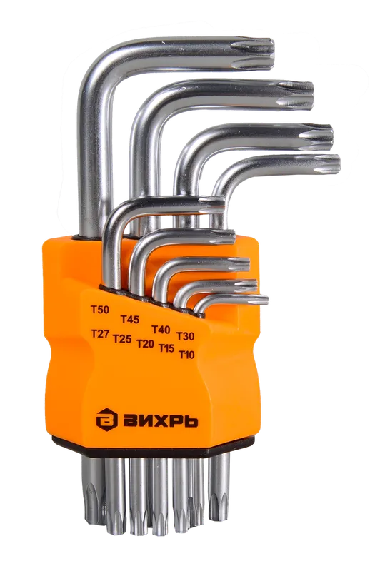 Набор ключей имбусовых Вихрь Torx , 9 шт, T10-T50