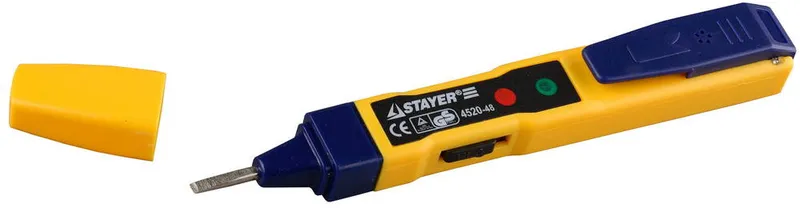 STAYER MS-48M, 3 уровня чувствительности, 70 - 250 В, 145 мм, тестер напряжения (4520-48)