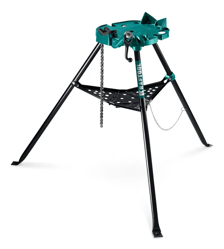KRAFTOOL TRIBENCH, 1/8″-6″, цепные трубные тиски на треноге (32613-6)